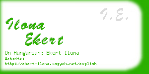 ilona ekert business card